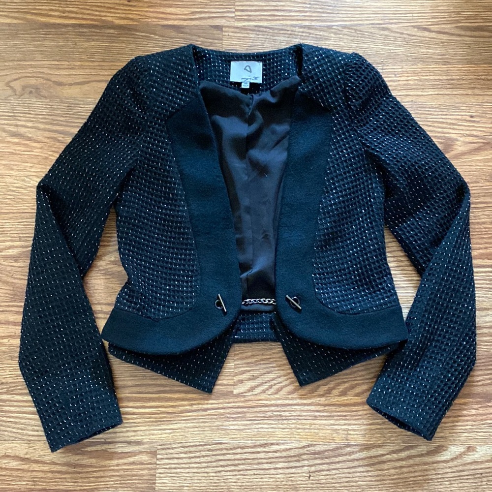 Aryn K. Metallic and Wool Jacket